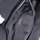FENDI Mamma Baguette Shoulder Bag Cotton jersey Black Silver Auth 187506V-12