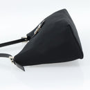FENDI Mamma Baguette Shoulder Bag Cotton jersey Black Silver Auth 187506V-3
