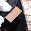 Christian Dior Trotter Canvas Saddle Shoulder Bag Beige Silver Auth 187508SAM-22
