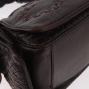 BOTTEGA VENETA Hand Bag Leather Brown Gold Auth 187509V-10