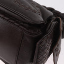 BOTTEGA VENETA Hand Bag Leather Brown Gold Auth 187509V-13