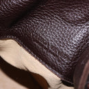 BOTTEGA VENETA Hand Bag Leather Brown Gold Auth 187509V-15
