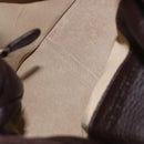 BOTTEGA VENETA Hand Bag Leather Brown Gold Auth 187509V-16