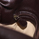 BOTTEGA VENETA Hand Bag Leather Brown Gold Auth 187509V-19
