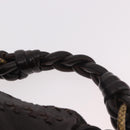 BOTTEGA VENETA Hand Bag Leather Brown Gold Auth 187509V-8
