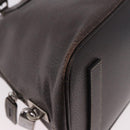 PRADA Hand Bag Leather Brown Gold Auth 187510A-16