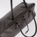 PRADA Hand Bag Leather Brown Gold Auth 187510A-6
