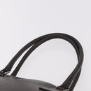 PRADA Hand Bag Leather Brown Gold Auth 187510A-14