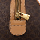 CELINE Macadam Canvas Boston Bag PVC Leather Brown Gold Auth 187511V-18