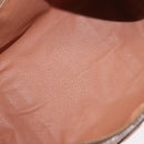 CELINE Macadam Canvas Boston Bag PVC Leather Brown Gold Auth 187511V-9