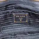PRADA Hand Bag Nylon 2way Black Gold Auth 187512V-18