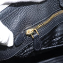 PRADA Hand Bag Nylon 2way Black Gold Auth 187512V-21