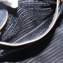 PRADA Hand Bag Nylon 2way Black Gold Auth 187512V-22