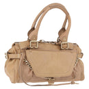 Chloe Paddington Hand Bag Leather Beige Gold Silver Auth 187513V-1