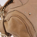 Chloe Paddington Hand Bag Leather Beige Gold Silver Auth 187513V-8