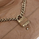 Chloe Paddington Hand Bag Leather Beige Gold Silver Auth 187513V-18