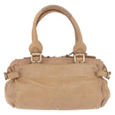 Chloe Paddington Hand Bag Leather Beige Gold Silver Auth 187513V-2