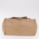 Chloe Paddington Hand Bag Leather Beige Gold Silver Auth 187513V-5
