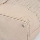 Chloe Kerala Hand Bag Leather Beige Silver Auth 187518V-15