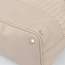 Chloe Kerala Hand Bag Leather Beige Silver Auth 187518V-17