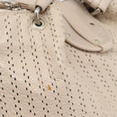 Chloe Kerala Hand Bag Leather Beige Silver Auth 187518V-8