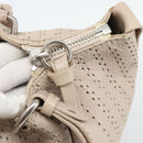 Chloe Kerala Hand Bag Leather Beige Silver Auth 187518V-20