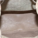 Chloe Kerala Hand Bag Leather Beige Silver Auth 187518V-10