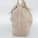 Chloe Kerala Hand Bag Leather Beige Silver Auth 187518V-4