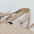 Chloe Kerala Hand Bag Leather Beige Silver Auth 187518V-14