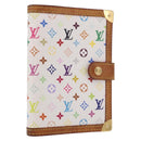 LOUIS VUITTON Monogram Multicolor Agenda PM Cover White R21074 LV Auth 187520-1