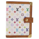 LOUIS VUITTON Monogram Multicolor Agenda PM Cover White R21074 LV Auth 187520-13