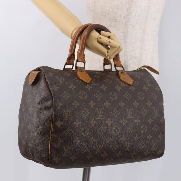 LOUIS VUITTON Monogram Speedy 30 Hand Bag M41526 LV Auth 187523