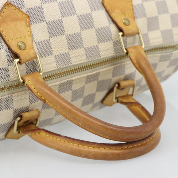 LOUIS VUITTON Damier Azur Speedy 30 Hand Bag N41533 LV Auth 187525