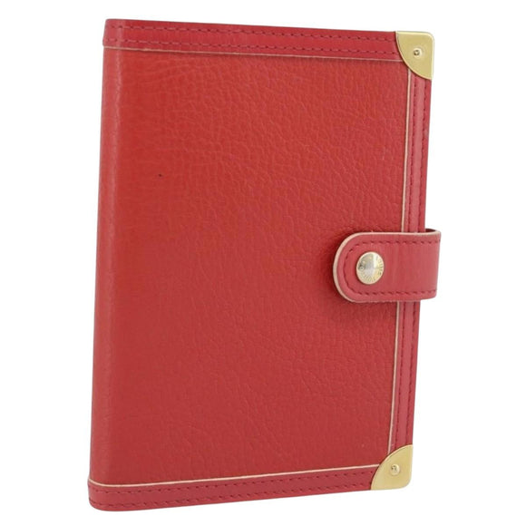 LOUIS VUITTON Agenda PM Day Planner Cover Suhari Red R20883 LV Auth 187526