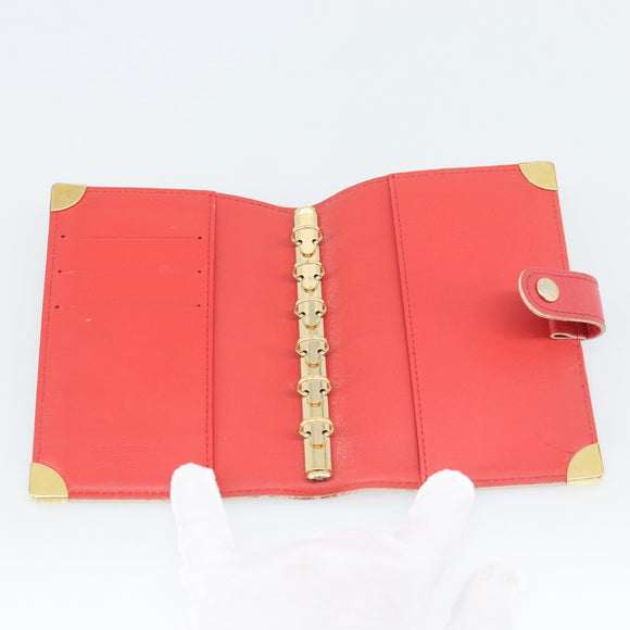 LOUIS VUITTON Agenda PM Day Planner Cover Suhari Red R20883 LV Auth 187526