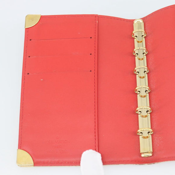 LOUIS VUITTON Agenda PM Day Planner Cover Suhari Red R20883 LV Auth 187526