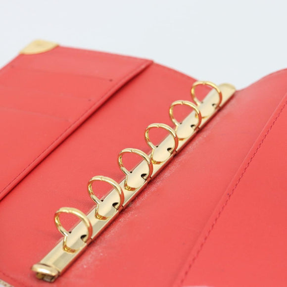 LOUIS VUITTON Agenda PM Day Planner Cover Suhari Red R20883 LV Auth 187526