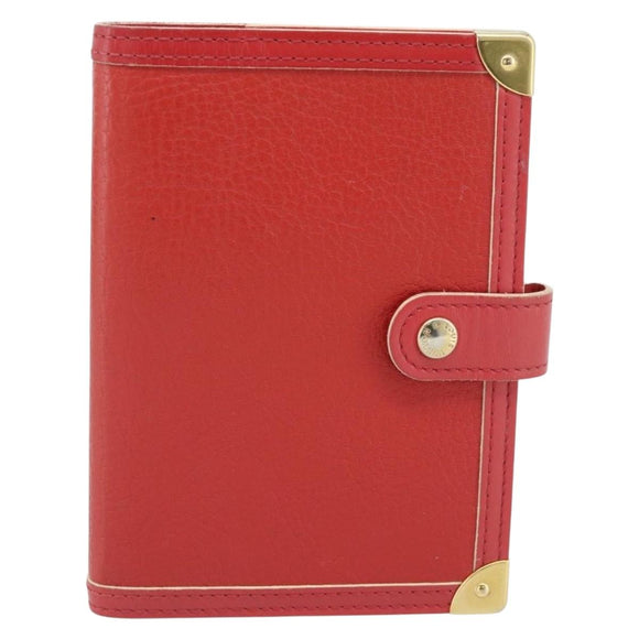 LOUIS VUITTON Agenda PM Day Planner Cover Suhari Red R20883 LV Auth 187526