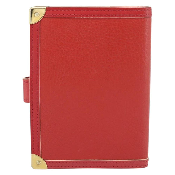 LOUIS VUITTON Agenda PM Day Planner Cover Suhari Red R20883 LV Auth 187526