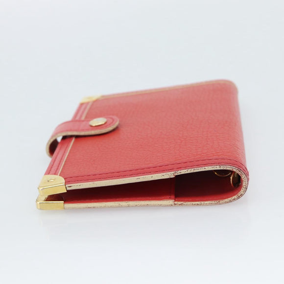 LOUIS VUITTON Agenda PM Day Planner Cover Suhari Red R20883 LV Auth 187526
