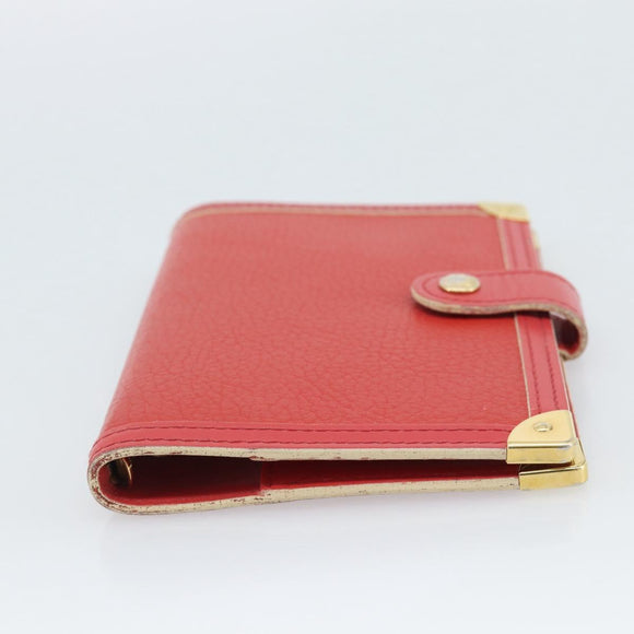 LOUIS VUITTON Agenda PM Day Planner Cover Suhari Red R20883 LV Auth 187526