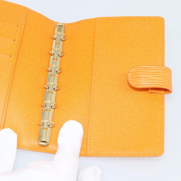 LOUIS VUITTON Epi Agenda PM Day Planner Cover Orange Mandarin R2005H Auth 187527