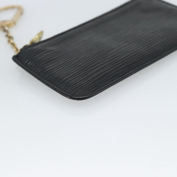 LOUIS VUITTON Epi Pochette Cles Coin Purse Black M63802 LV Auth 187529