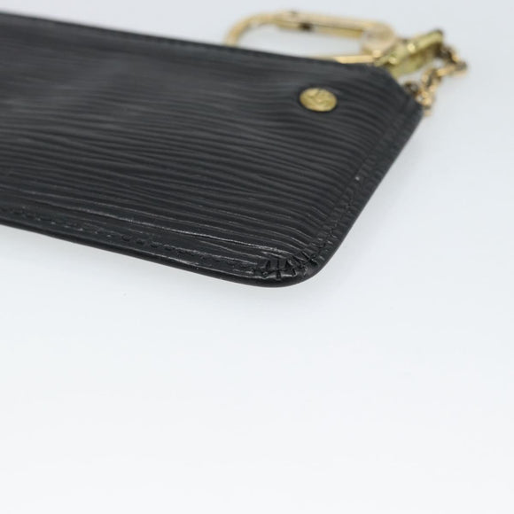 LOUIS VUITTON Epi Pochette Cles Coin Purse Black M63802 LV Auth 187529