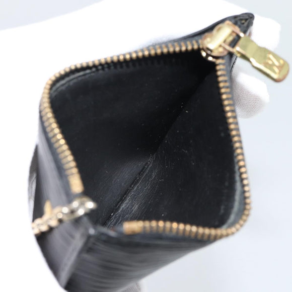 LOUIS VUITTON Epi Pochette Cles Coin Purse Black M63802 LV Auth 187529