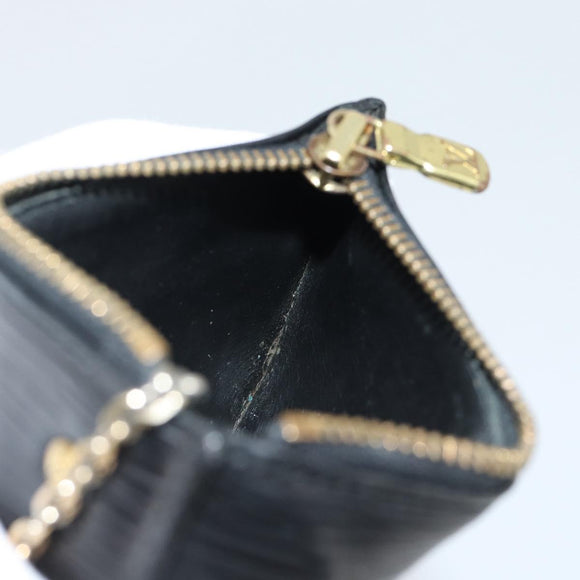 LOUIS VUITTON Epi Pochette Cles Coin Purse Black M63802 LV Auth 187529