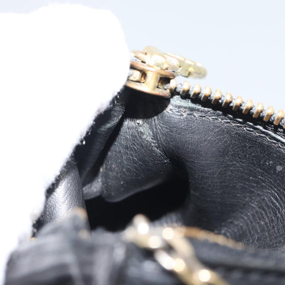 LOUIS VUITTON Epi Pochette Cles Coin Purse Black M63802 LV Auth 187529
