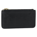 LOUIS VUITTON Epi Pochette Cles Coin Purse Black M63802 LV Auth 187529-13