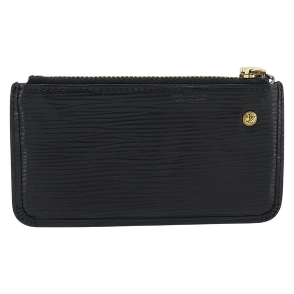 LOUIS VUITTON Epi Pochette Cles Coin Purse Black M63802 LV Auth 187529