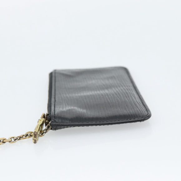 LOUIS VUITTON Epi Pochette Cles Coin Purse Black M63802 LV Auth 187529
